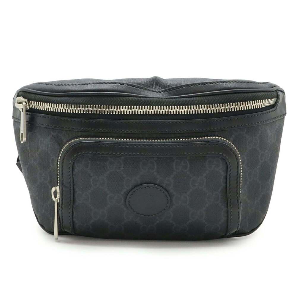 GUCCI Authentic Black Leather Fanny Pack - Picture 2 of 10
